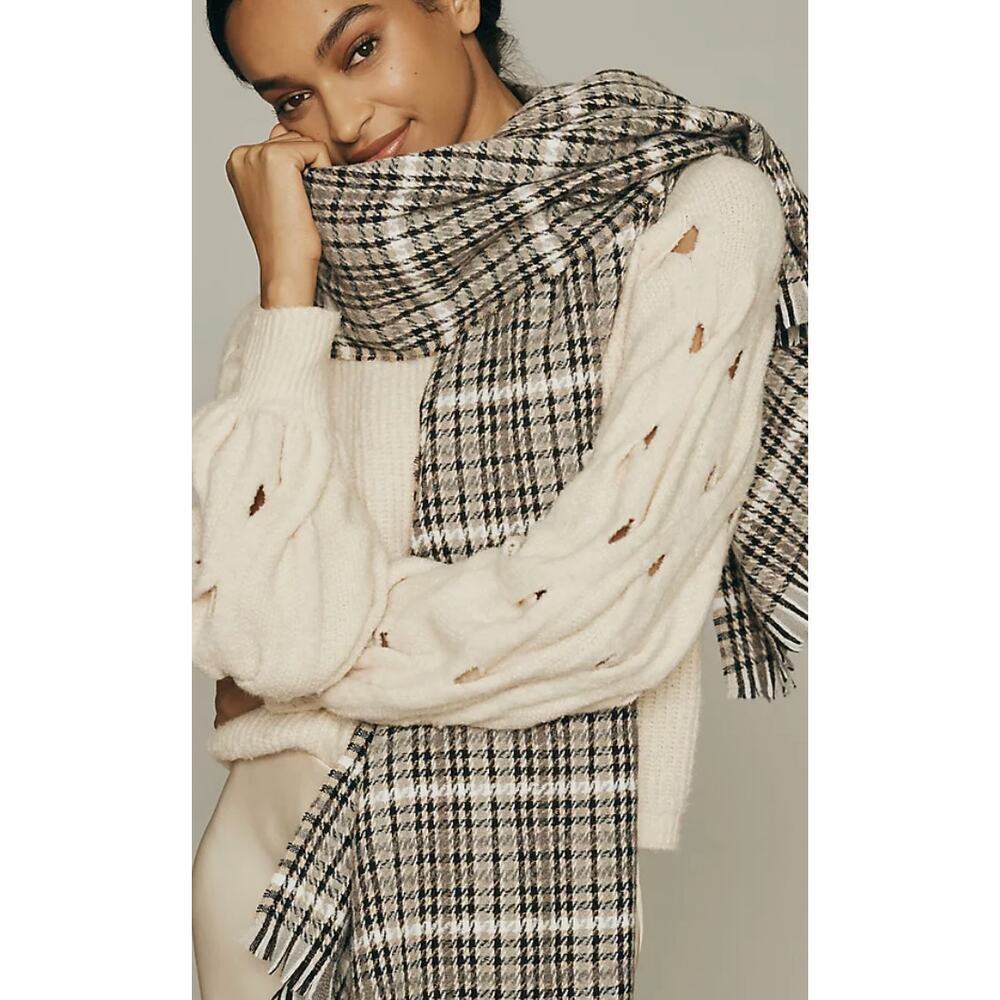 Maeve by Anthropologie Heritage Houndstooth Scarf